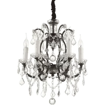 Image of Ideal Lux Liberty - 6 Light Pendant Light Black