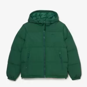 Mens Lacoste Quilted Water-Repellent Short Jacket Size 52 Green