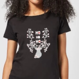 Image of Ho Ho Ho Womens T-Shirt - Black - 3XL - Black