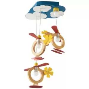 Image of Plafonnier enfant Bois Multicouleur 4 ampoules cm