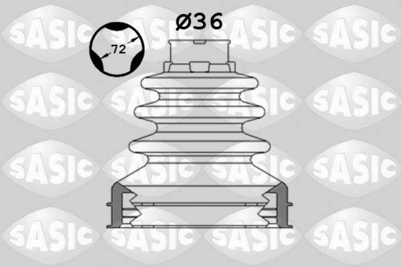 Image of CV boot kit, drive shaft SASIC 1906104