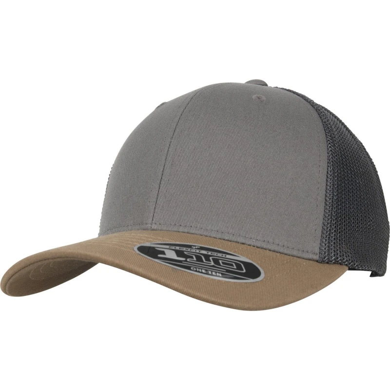 Image of Flexfit by Yupoong Mens 110 Trucker Cap in Medium Beige Medium Beige Male One Size