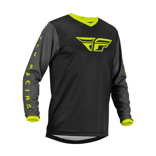 image of Fly Racing MX Jersey F-16 Black Grey Hi-Vis 2XL