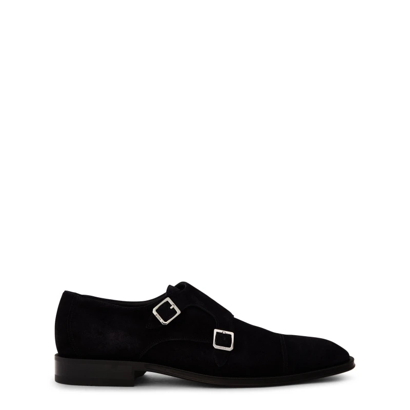 Image of Boss Mens Derrek Monk Sdctre Derby Shoes Dark Blue male 6 (40)