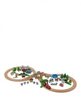 Hey Duggee 50 Piece Safari Wooden Train Set