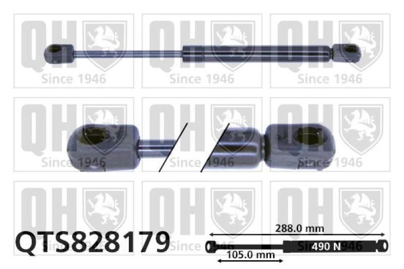 Image of QUINTON HAZELL Bonnet strut QUINTON HAZELL QTS828179
