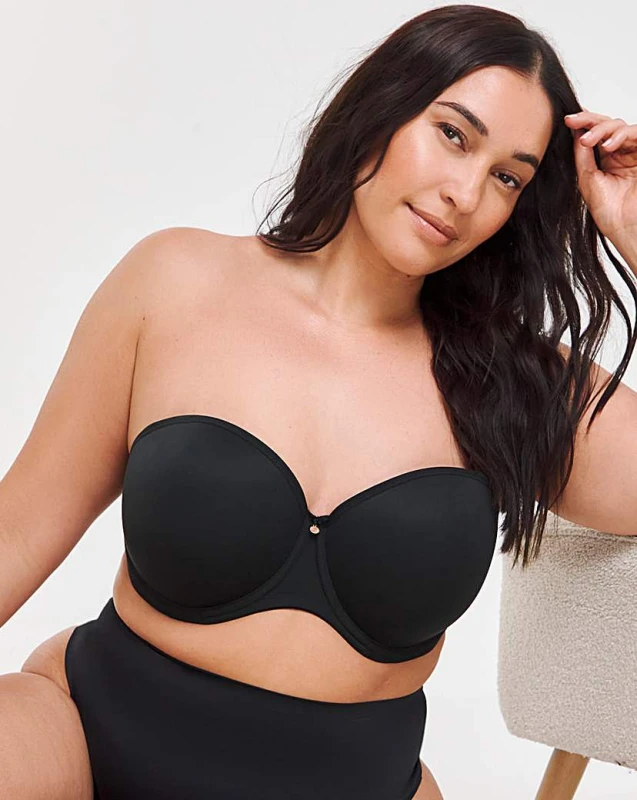 Image of Elomi Elomi Smooth Strapless Bra Black Female 36HH GK76628