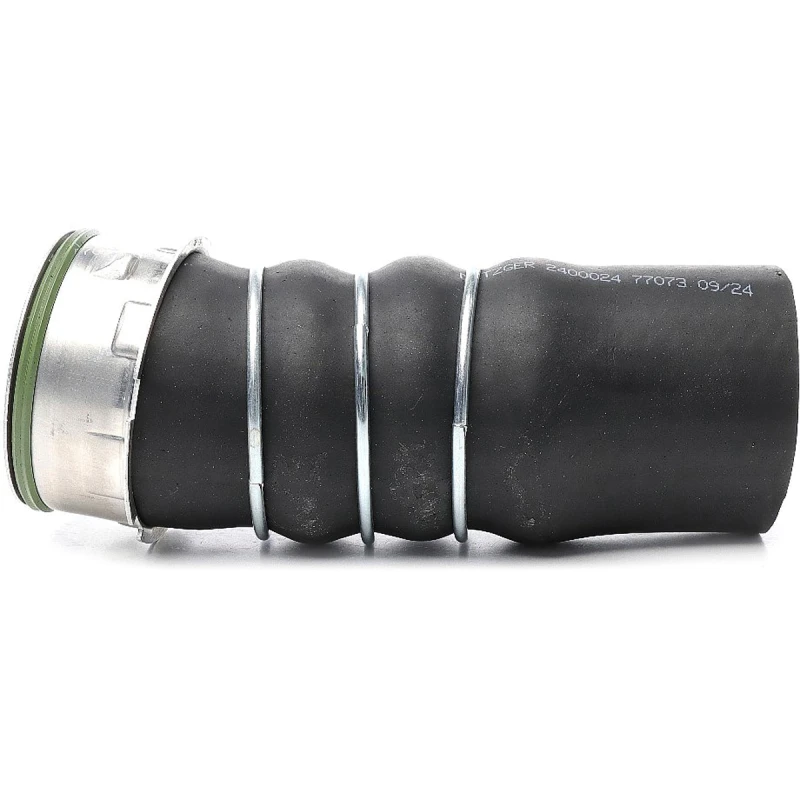 Image of METZGER 2400024 Turbocharger Hose without clamp, with quick coupling, Rubber with fabric lining Rubber with fabric lining Charger Intake Hose (3314)