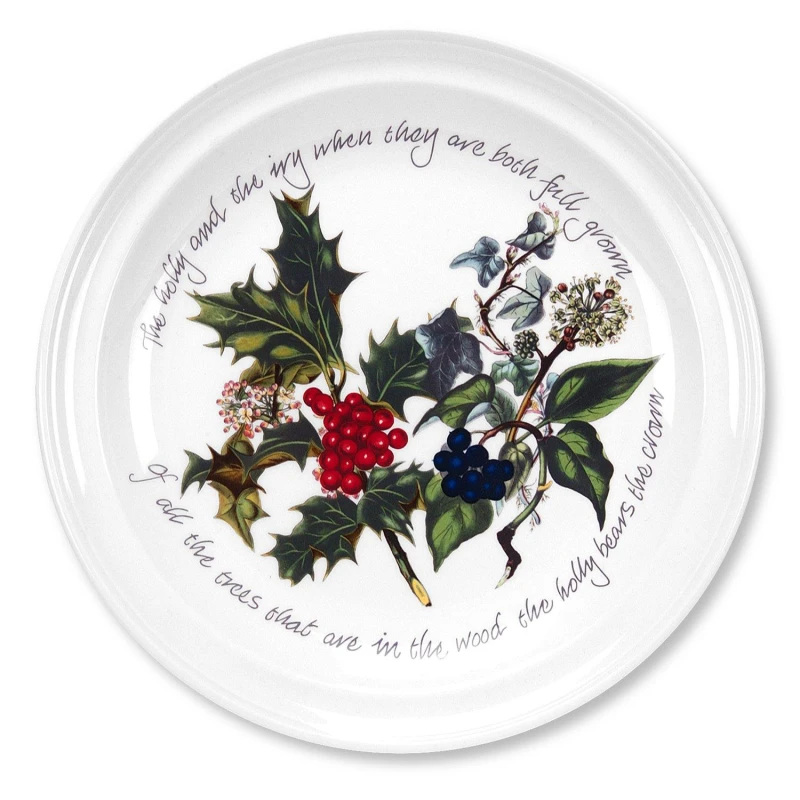 Image of Portmeirion Holly and Ivy The Holly and the Ivy Set of 6 Side Plates Green unisex One Size