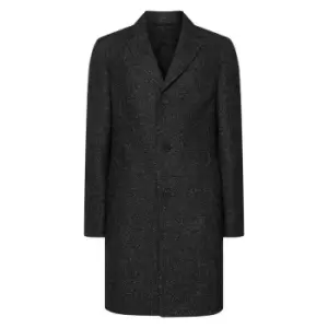 image of Calvin Klein Wool Blend Speckle Overcoat - Grey