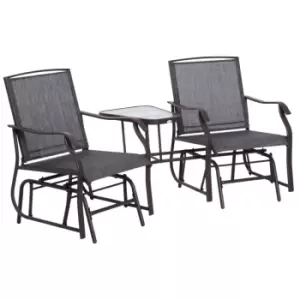 Image of Outsunny Double Glider Companion Rocking Loveseat