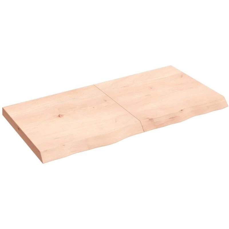 Image of Vidaxl Table Top 120X60X(2-6) Cm Untreated Solid Wood Oak, Brown 3156313