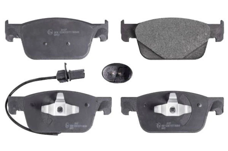 Image of SWAG 30 91 6962 Brake pad set Front Axle, incl. wear warning contact, with piston clip Brake Pad Set,disc brake (402)