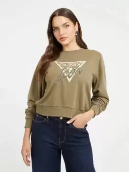 image of Guess Icon Triangle Logo Sweatshirt