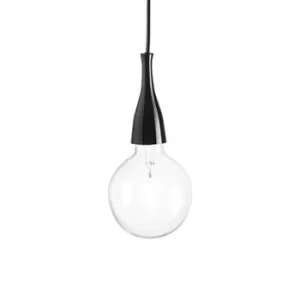 image of Minimal 1 Light Ceiling Pendant Black, E27