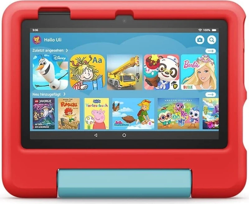 Image of Amazon Fire 7 Kids Tablet 2022 WiFi 16GB mit roter Hulle ohne...