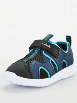 Image of Clarks Ath Surf Toddler Boys Sandal, Navy, Size 4.5 Younger