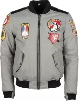 Image of Helstons Lynx Motorcycle Textile Jacket, silver, Size L, silver, Size L