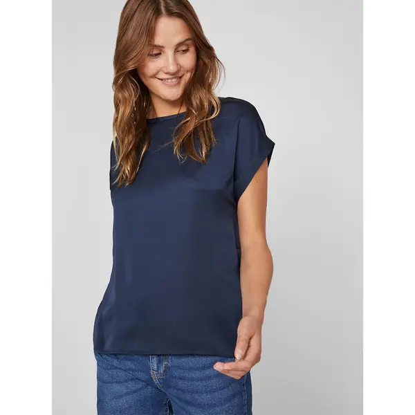 Image of Satin Crew Neck T-Shirt