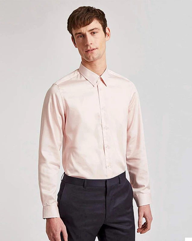Image of Ted Baker Men Maelor Core Pale Pink Shirt Pink One Size Male 5059508472289