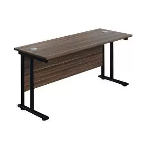 Image of Jemini Rectangular Double Upright Cantilever Desk 1600x600mm Dark