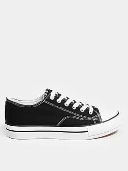 Image of Long Tall Sally Canvas Flatform Black, Size 10, Women
