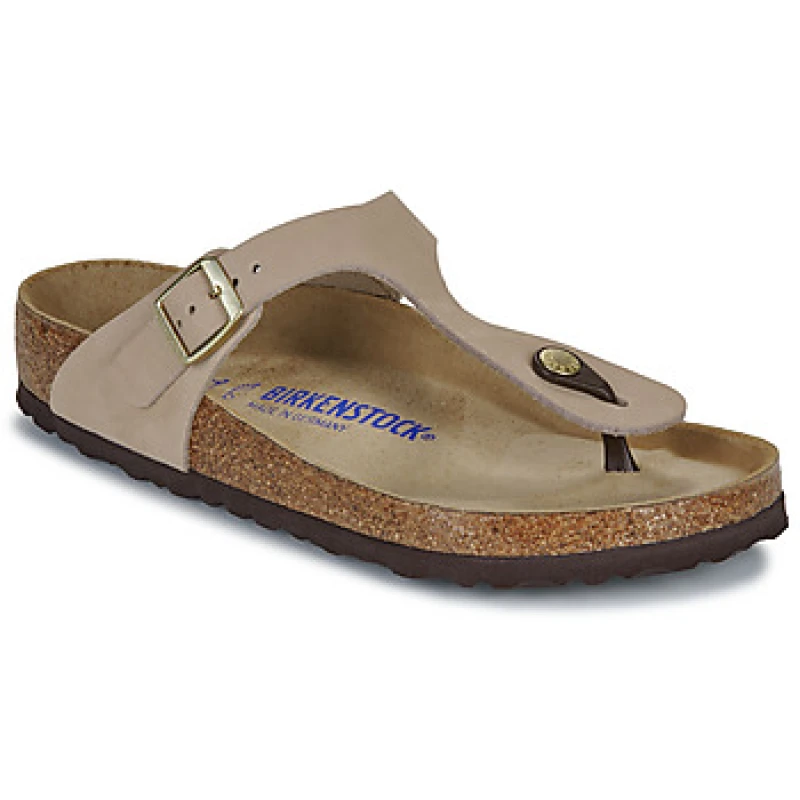 Image of BIRKENSTOCK Gizeh Soft Footbed womens Flip flops / Sandals (Shoes) in Beige