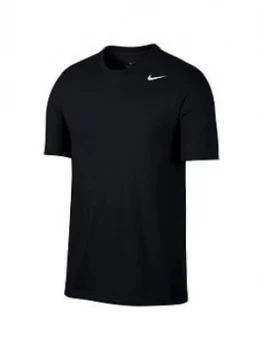 image of Nike Plus Size Solid Crew Neck T-Shirt - Black