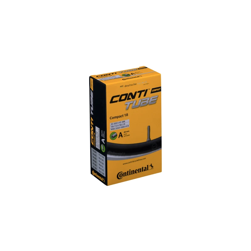 Image of Continental Compact Tube Schrader 40mm Valve Black 24x 24X2.00-2.40 BLACK