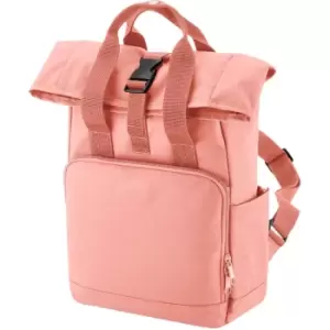 image of Unisex Adult Mini Recycled Twin Handle Backpack (One Size) (Blush Pink) - Bagbase