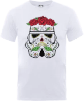 Image of Star Wars Day Of The Dead Stormtrooper T-Shirt - White - L
