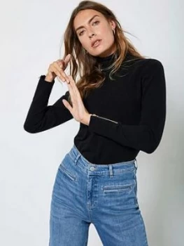 Image of Mint Velvet Fitted Layering Jumper - Black