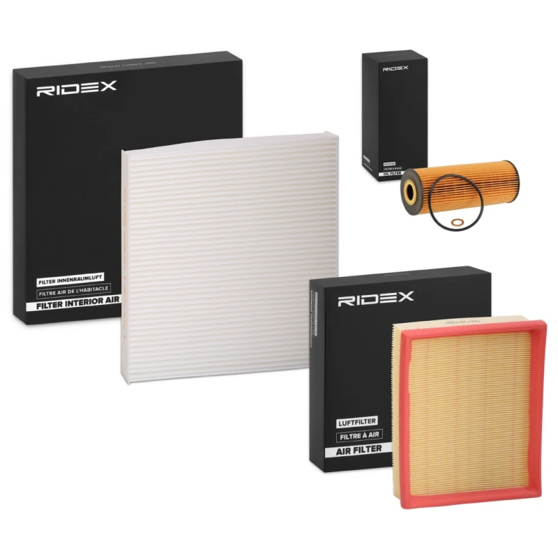 Image of RIDEX 4055F20001 Filter Set with gaskets/seals Filter Set (4055)