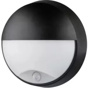 image of Luceco - eco Round Bulkhead Eyelid - With pir Black & White Trim - Cool White