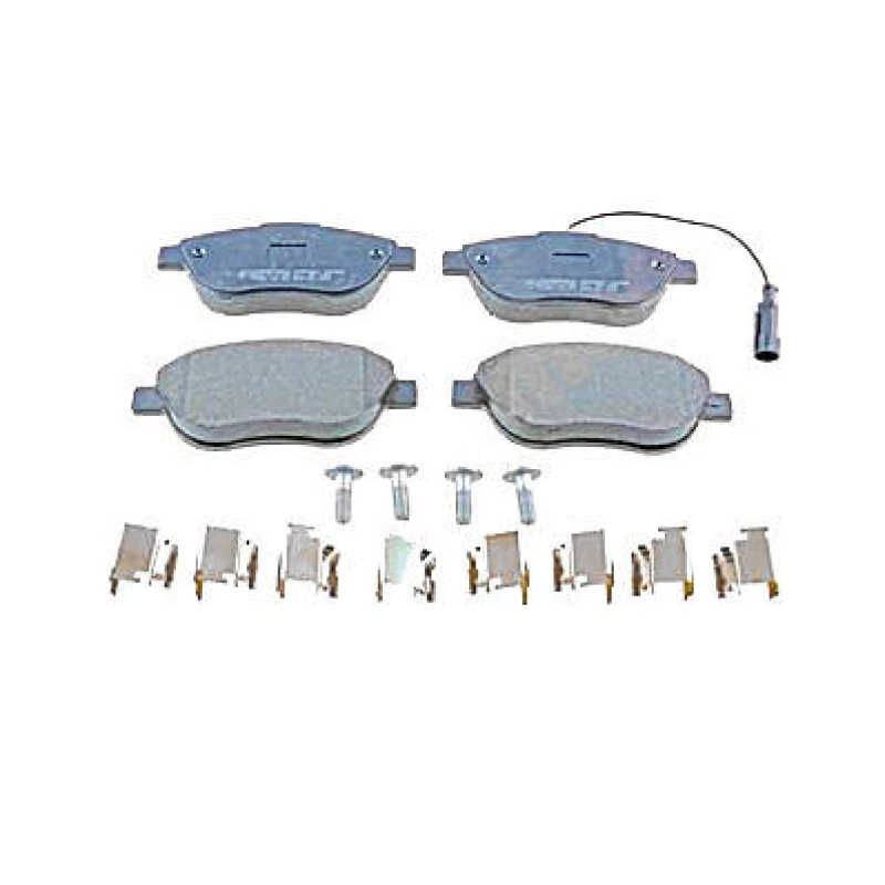 Image of ZIMMERMANN 23708.190.2 Brake pad set Front Axle, incl. wear warning contact, with spring, with bolts/screws Brake Pad Set,disc brake (402)