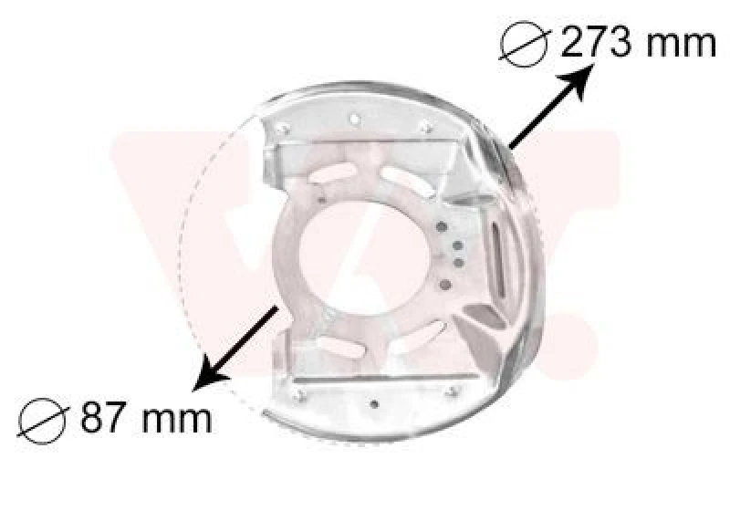 Image of VAN WEZEL Brake disc backing plate VAN WEZEL 3763371