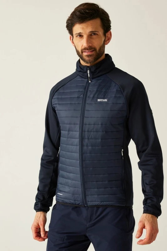 Image of Regatta Regatta Men Clumber Hybrid Insulated Baffled Jacket in Navy Size: Small Navy S Male 5063516134848