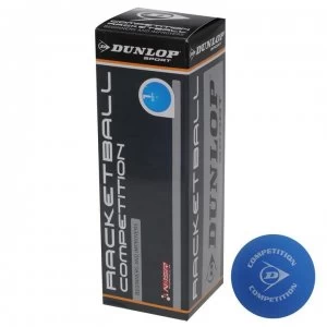 image of Dunlop Competition Racketball 3 Ball Box - Blue