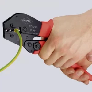 Image of Knipex 97 52 13 Crimper Non-insulated spade terminals, Non-insulated crimp cable lugs, Non-insulated crimp contacts, Non-insulated crimp connectors,