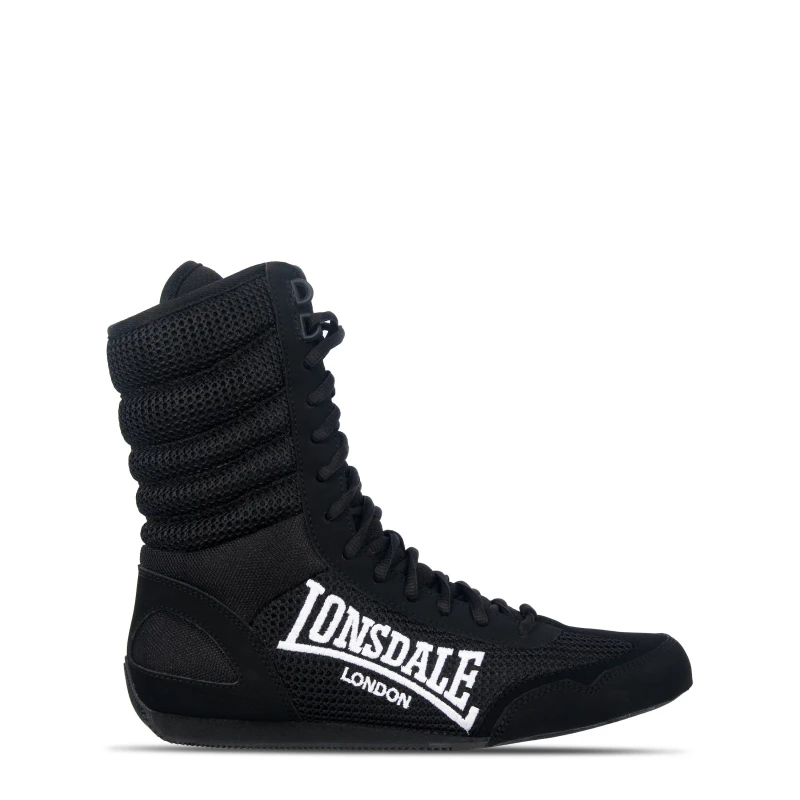 Image of Lonsdale Contender Boxing Boots Junior Black/White male 4 (36.5)