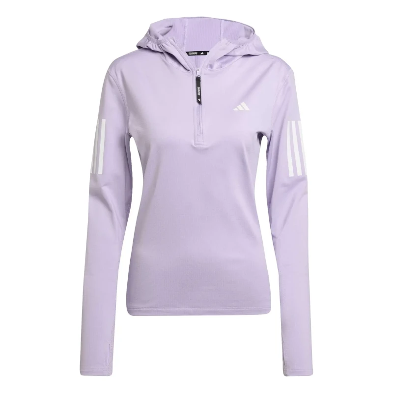 Image of Womens winter hooded tracksuit jacket adidas Own The Run Violet Female S