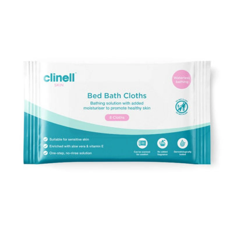 Image of Carell Clinell Carell Bed Bath Wipes x8 Wipes (Pack of 24) CBB8 CBB8