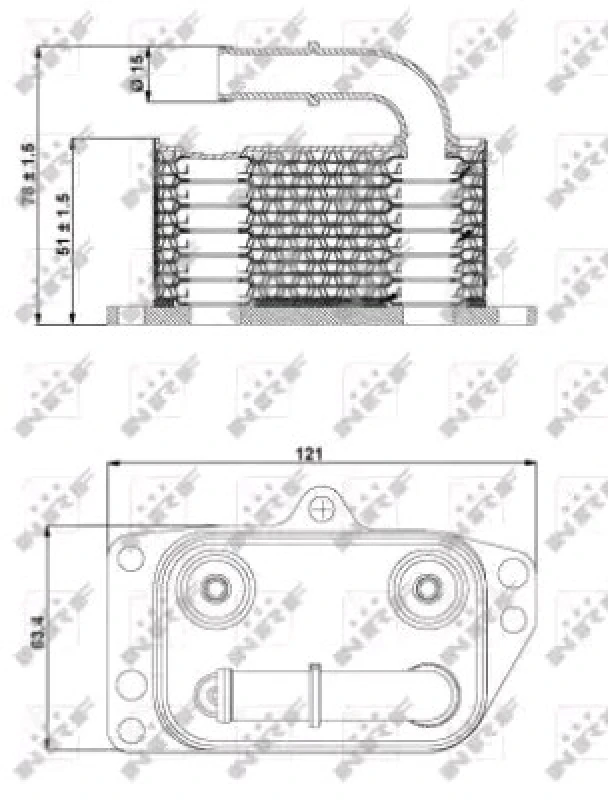 Image of NRF 31332 Oil Cooler Aluminium Oil Cooler,engine oil (469)