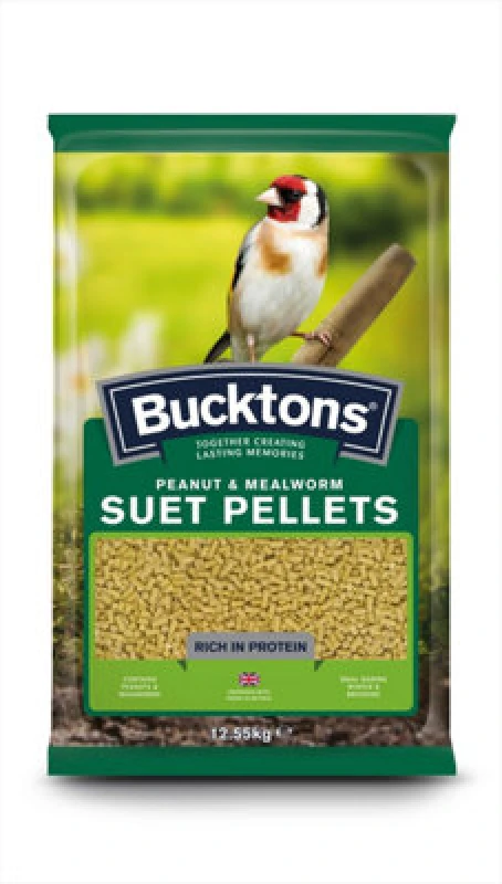 Image of Bucktons Bucktons Peanut & Mealworm Suet Pellets 12.55KG