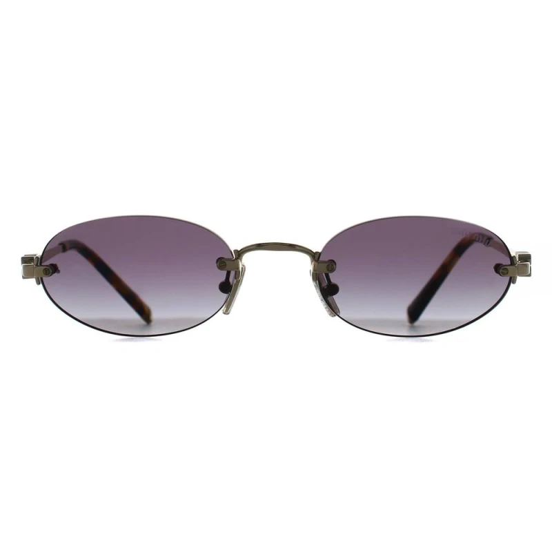 Image of Miu Miu Miu Miu Women Oval Pale Gold Grey Gradient MUA54S Gold One Size Female 8056262580899