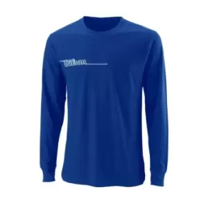 image of Wilson Long Sleeve Tech T Shirt Mens - Blue