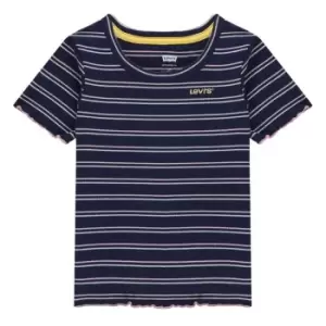 image of Levis Ribbed Striped T-Shirt Infant - Blue