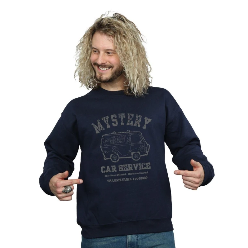 Image of Scooby Doo Scooby Doo Men The Mystery Machine Sweatshirt in Navy Size: Small Navy S Male 5063300650271