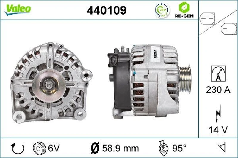 Image of Alternator VALEO 440109