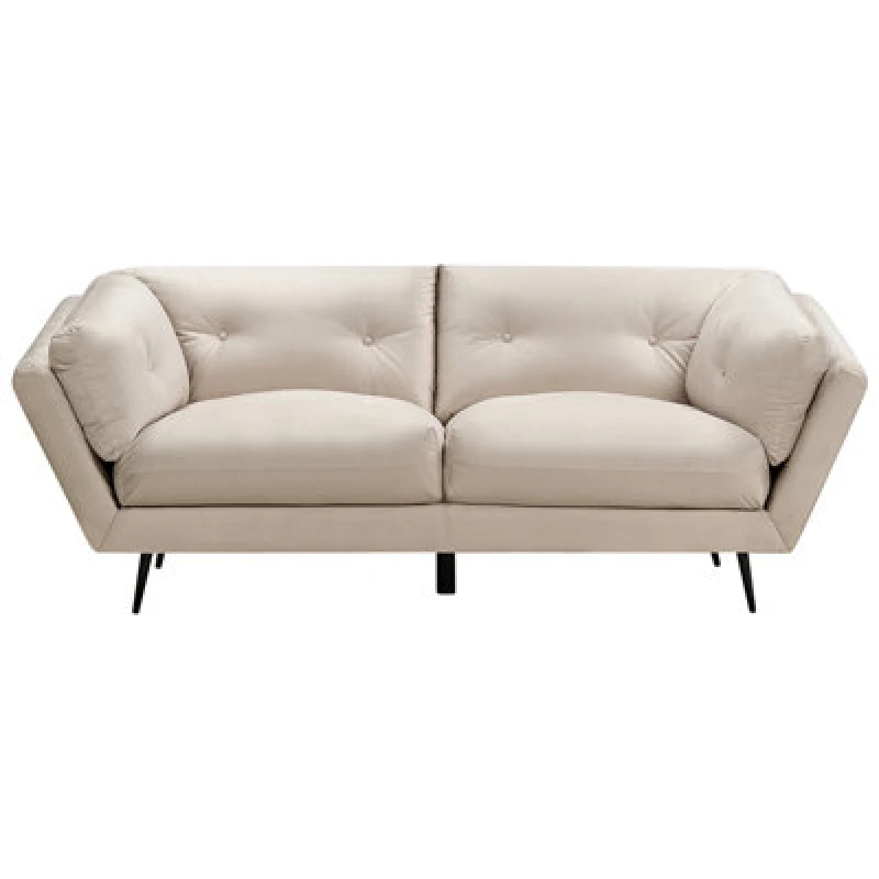 Image of Beliani Sofa 3 Seater Lenvik Velvet Beige